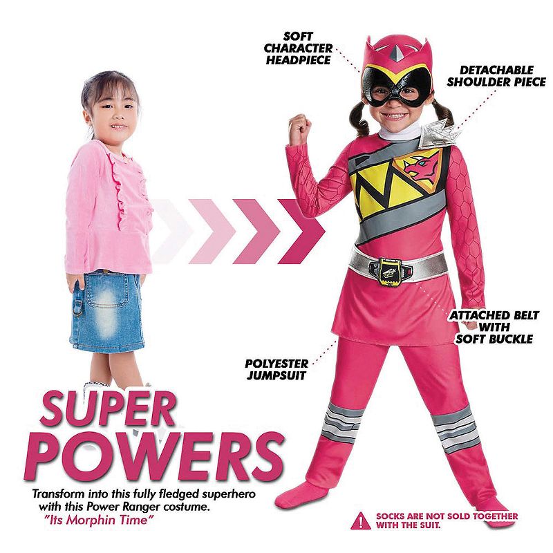 Disguise Toddler Boys' Classic Power Rangers Dino Charge Red Ranger Costume, 3 of 4