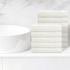 Unique Bargains Hotel Spa Bathroom Highly Absorbent Lightweight Striped Cotton Washcloths 12 Packs - 2 of 4
