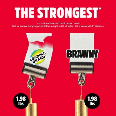 Brawny Tear-A-Square Paper Towels - 10 Triple Rolls - 3-Ply - 114 Sheets