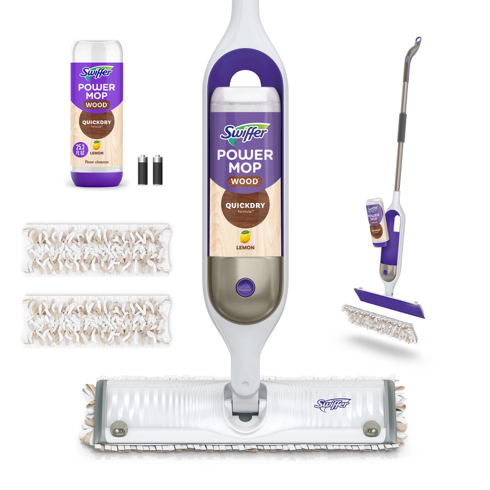 Photos - Floor Cleaner Swiffer Power Mop Wood Mop Kit for Wood Floor Cleaning