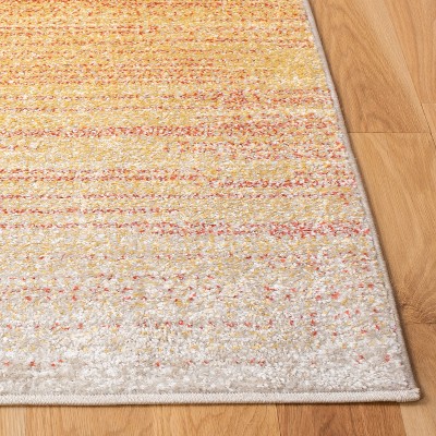 Adirondack 8' x 10' Orange and Red Synthetic Area Rug