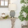 Cotton Table Lamp with Drum Shade Gray - Olivia & May - image 2 of 4