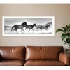 HomeRoots Horses Rolling By White Framed Print Wall Art - 2 of 4