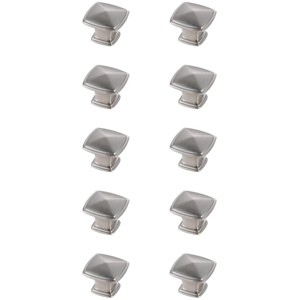 Elegant Lighting Marcel 1.2Inch Brushed Nickel Square Knob Multipack (Set of 10) - 1 of 4