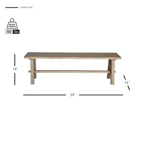 New Pacific Direct Bedford 59 Bench - 1 of 4