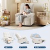 Oversized Recliner Chair, Overstuffed Soft Chenille Swivel Rocker Recliner with Padded Armrests, Comfortable Nursery Rocking Chairs - 4 of 4