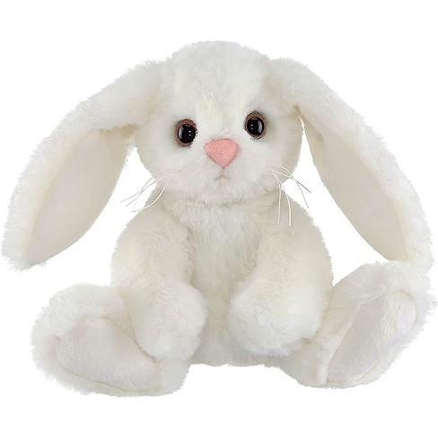 Bearington Lil Whisker White Plush Stuffed Animal Bunny Rabbit, 6 inches