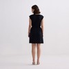 Reistor Womens Short Dress With Smocking Side Detail in Black - 2 of 4