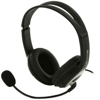 Microsoft LifeChat LX-3000 Digital USB Stereo Headset Noise-Canceling Microphone - Premium Stereo Sound - USB 2.0 - Leatherette Ear Pads - 6 ft Cable