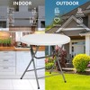 SUGIFT Folding Table White Round Plastic Table fot Indoor Outdoor, White - 4 of 4