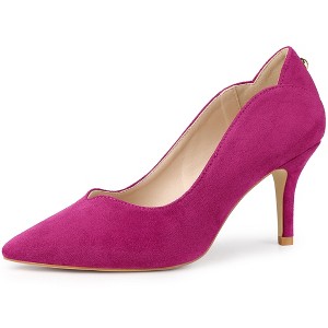 Allegra K Women's Pointed Toe Pull on Stiletto Heels Pumps - 1 of 4