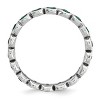 Black Bow Jewelry 3.5mm Sterling Silver with Green Crystals Stackable Band - 2 of 4