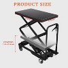 Hydraulic Lift Table, 500Lbs Capacity Lift Cart - 28.4" Height Manual Scissor Lift with Locking Wheels, Non-Slip Pad for Material Handling - 2 of 4