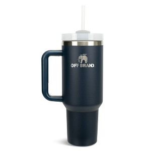 100 North Off Brand Elephant Logo Funny 40 oz. Stainless Steel, Large Water Bottle Coffee Mug, Spill & Leak Resistant, Thermal Travel Tumbler with - 1 of 1