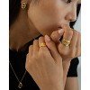 Bearfruit Jewelry Sterling Silver 18k Gold Plated Skye Hammered Band Ring - 2 of 4