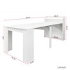 NicBex Multifunctional Extendable Console Table, Convertible to 118.5" Dining Table, Modern Rectangular Dining Table for 8, Convertible Table - 2 of 4