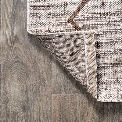 Carwa Handmade Trellis Beige/Brown Synthetic Area Rug - 2x10