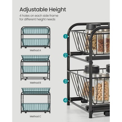 Generic 2-Tier Stackable Cabinet Organizer - Gondola Shelving with 2 Sliding Basket Drawers, Ample Storage for Kitchen and Bathroom, Space-Saving Design — фото 6