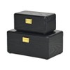 HomeRoots Set Of Two Black Solid Wood Jewelry Box - 4 of 4