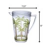Gulches 2.75 Quarts Palm Tree Design Unbreakable Plastic Water Pitcher with Lid - BPA Free, Ideal for Drinks & Juices, with Spout - 2 of 4