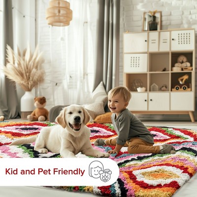 Bohemian Bliss Multicolor Handmade Shag Area Rug 4' x 6'