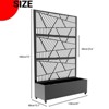 Metal Privacy Screen With Wheels, Galvanized Steel Garden Trellis & Planter Box for Climbing Plants/Vines– Galvanized Raised Garden Bed - 2 of 4