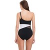 Women's One Shoulder Mesh Inset One Piece Swimsuit - Profile By Gottex - 2 of 3