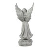 Northlight 13" Weathered Gray Serene Angel with Dove Outdoor Garden Statue - 3 of 4