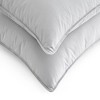 Peace Nest Goose Feather Down Pillow White Quilted Cotton Cover Set of 2 - 4 of 4