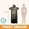 Joyfy 67" Halloween Outdoor Decorations, Life Size Animatronics Grim Reaper with Chain, Scary Haunted House Props for Garden Yard Lawn Decorations - 4 of 4