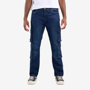 X RAY Men's Straight Leg Cargo Jeans - 1 of 4