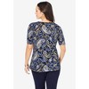 Jessica London Women's Plus Size Stretch Cotton Square Neck Tee - 3 of 4