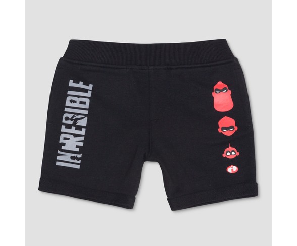 Toddler Boys' The Incredibles Jogger Shorts - Black 12 M