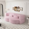 Ridstar 78 in. W Modern Convertible Sofa Bed with 2 Pillows For Living Room-Pink - 2 of 4