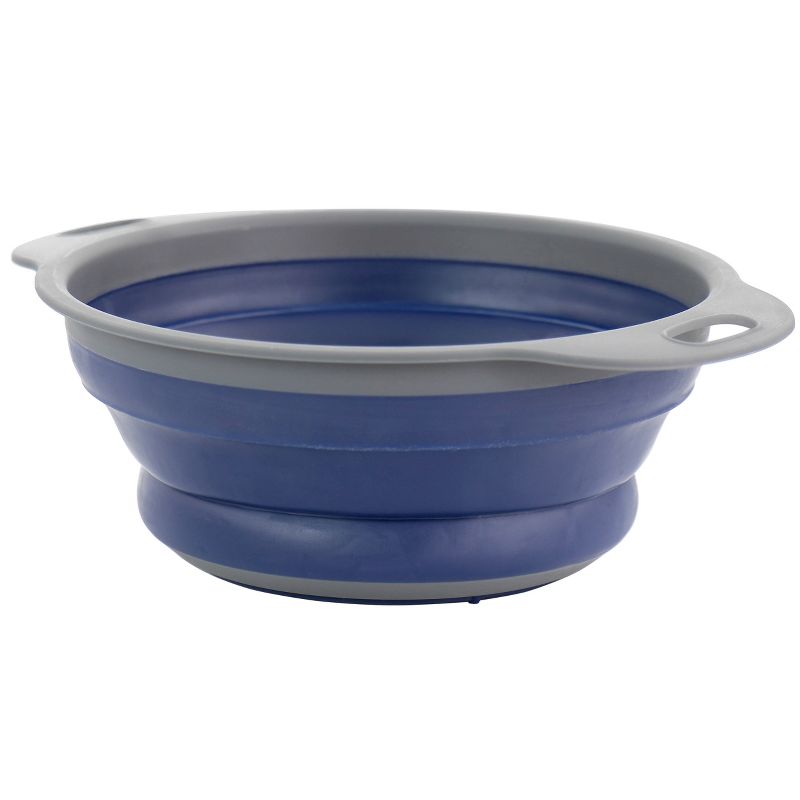 Oster Bluemarine Collapsible Plastic Colander in Blue, 1 of 8