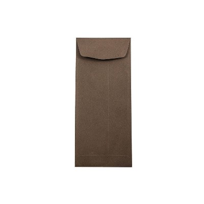 JAM Paper #11 Policy Business Envelopes 4.5 x 10.375 Chocolate Brown Recycled 233716