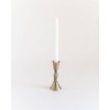 Slickblue Hand Forged Iron Taper Candle Holders, Black or Brass Finish Metal Stands in Small and Large Sizes - 3 of 4