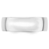 Black Bow Jewelry 7mm or 8mm 14K White Gold Lightweight Domed Comfort Fit Band - 2 of 4