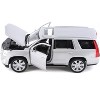 2017 Cadillac Escalade with Sunroof Silver Metallic 1/24-1/24 Die Cast Model Car by Welly - 2 of 3