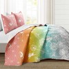 Kids' Dandelion Fairy Ombre Reversible Quilt Pastel Rainbow Set - Lush Décor - 3 of 4