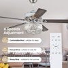 Kviflon 52" Crystal Ceiling Fan with Light,Modern Indoor and Outdoor Ceiling Fan,for Kitchen,Dining Room,Bedroom - 3 of 4