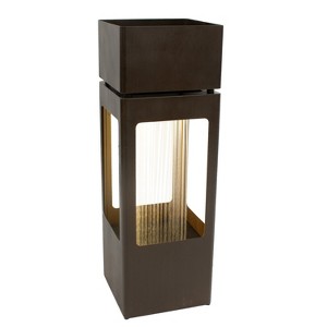 Sunnydaze 36" H Serene Showers Zinc Outdoor Water Fountain with Warm White LED Lights - 1 of 4