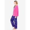 Dreams & Co. Plus Size Long Sleeve Knit PJ Set - 4 of 4