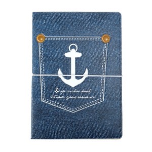 Unique Bargains Cowboy Style Passport Holder Navy Blue White 1 Pc - 1 of 4