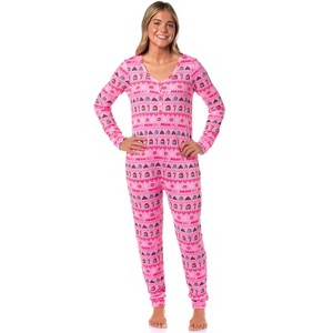 Mean Girls Women's Christmas Waffle Union Suit One-Piece Pajamas - 1 of 4