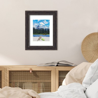 Rustic Pine Brown Distressed Wood Narrow Wall Picture Frame