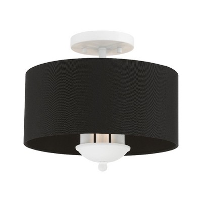 Livex Lighting Huntington 3 - Light Semi-Flush Mount in  White