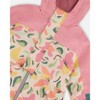 Deux par Deux Girl Two-Piece Mid-Season Outerwear Set Sage, Pink, and Flowers on Beige - 4 of 4