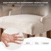 COLAMY Wingback Upholstered Dining Chairs Set of 2, Fabric Side Dining Room Chairs for Home, Beige - 4 of 4