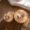 CAVINAS Coffee Table, Wooden Coffee Table with Relief Design, Modern Tea Table for Living Room, Office, Bedroom - 2 of 4